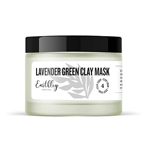 Earthley Wellness Face Mask - Healthier Skin, Reduces Oil & Dirt, Lavender Clay - 2oz