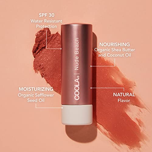 COOLA Tinted Lip Balm & Mineral Sunscreen SPF 30 - Nourishing, Vegan, Water Resistant - 0.15 Oz