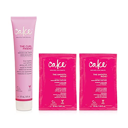 Cake Beauty Curl Treatment Set - Frizz Control, Hydrating Mask & Cream with Avocado Oil - 2pc