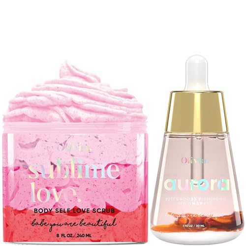Olivia Body Scrub - Reduces Scars & Cellulite, Nourishes Skin with Natural Ingredients - 8oz