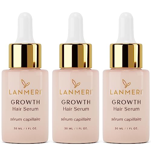 Lanmeri Vegan Hair Growth Serum - Promotes Thicker, Fuller Hair for All Types - 90-day Formula