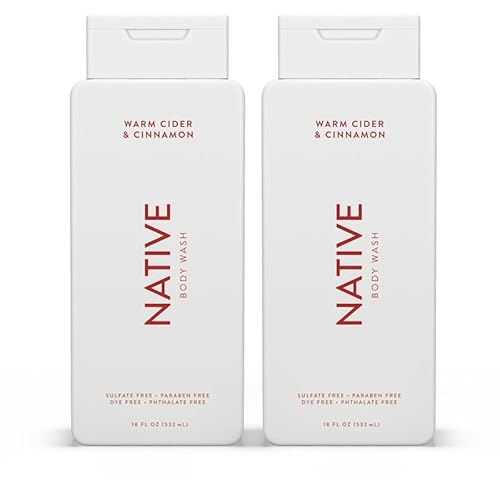 Native Body Wash - Hydrating Clean with Naturally Derived Ingredients, Warm Cider & Cinnamon - 18oz
