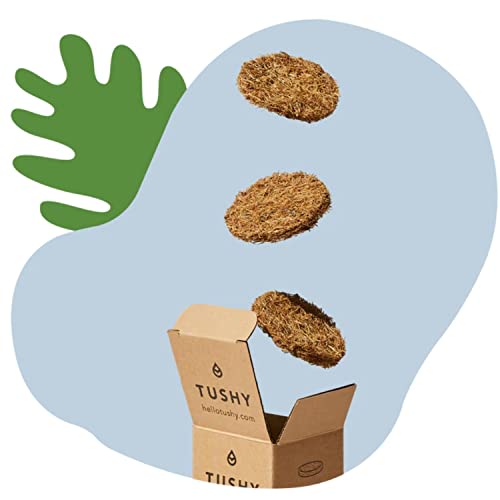 TUSHY Cleaning Sponge Pads - Biodegradable & Infused with Lemon & Tea Tree Oil - 16 Count