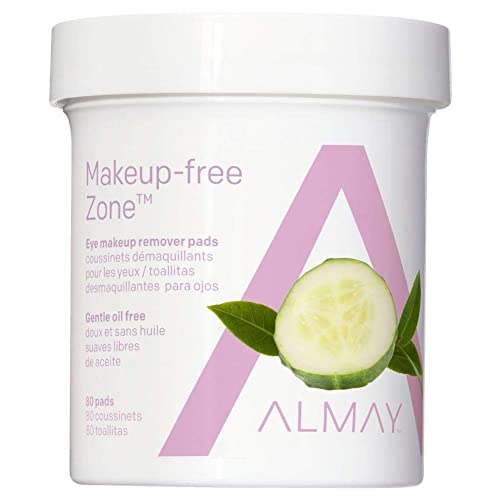 Almay Makeup Remover Pads - Gentle Cleanser with Aloe, Cucumber & Green Tea - 80 Count