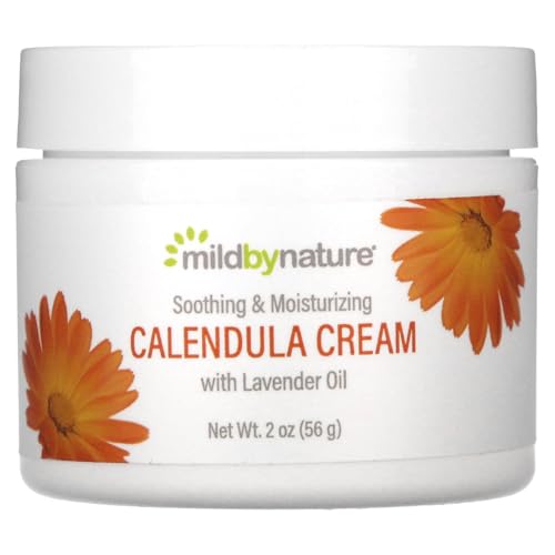 Mild by Nature Calendula Cream - Soothing Moisturizer with Lavender, 2 oz