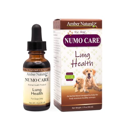 Amber NaturalZ Numo Care Lung Supplement for Dogs - Supports Respiratory Health - 1oz Glass