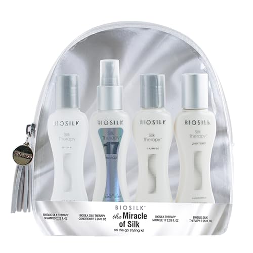 Biosilk Hair Care Set - Nourishing Silk Therapy Shampoo & Conditioner, Travel Size - 2.26 oz Each