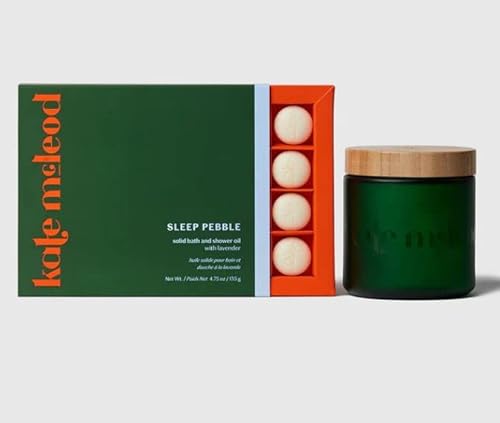 Kate McLeod Bath & Body Set - Lavender Oil for Hydration & Exfoliation - 4.75oz in Glass Canister