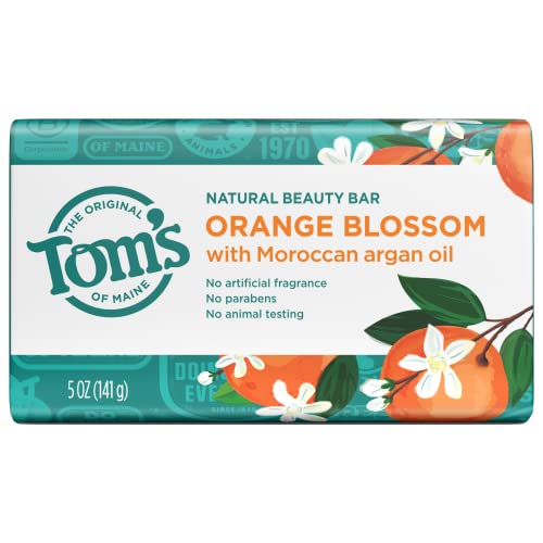 Tom's of Maine Bar Soap - Gentle Hand Cleanser with Argan Oil, Orange Blossom Scent - 5oz