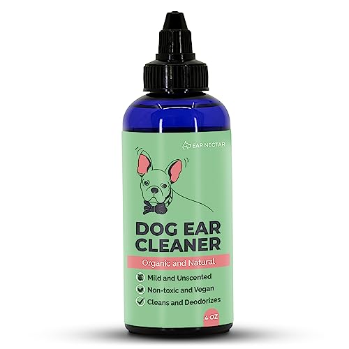 QualityPet Dog Ear Cleaner - Organic Drops with Aloe & Coconut Oil, Relieves Itchy Ears - 4oz