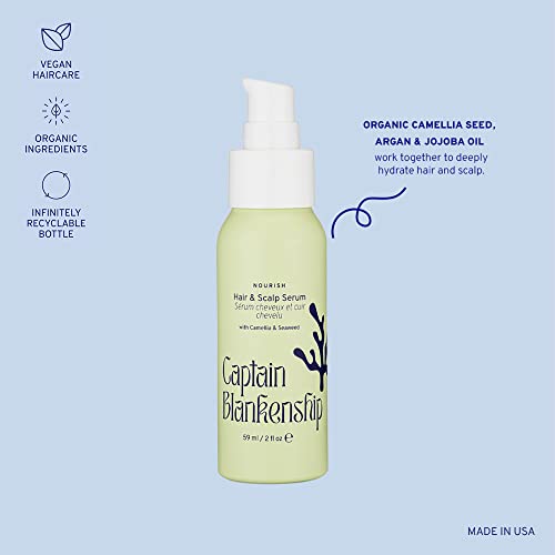 Captain Blankenship Hair Oil - Nourishing Serum with Rosemary, Vegan, 2 oz for Frizz Control