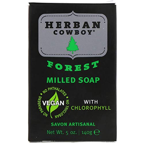 Herban Cowboy Bar Soap - Vegan Cleanser for Soft Skin, Cruelty-Free - Forest, 5oz