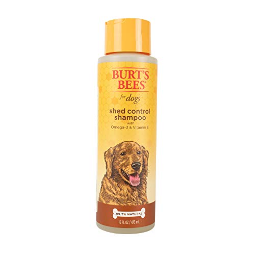 Burt's Bees Dog Shampoo - Shed Control, Omega-3 & Vitamin E, pH Balanced - 16 Fl Oz