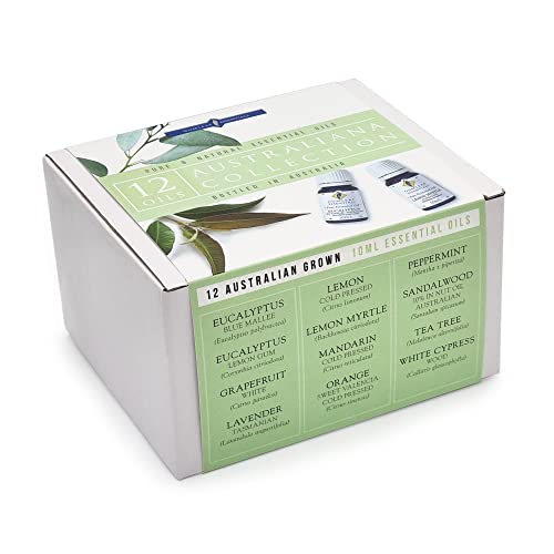 Gumleaf Essentials Aromatherapy Essential Oil Set - 100% Pure, Vegan, 12 x 10ml