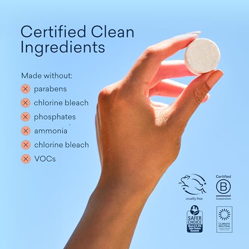 BLUELAND Foaming Hand Soap Tablets - Lavender Eucalyptus, Plant-Based, 10 Pack - 90 Fl oz