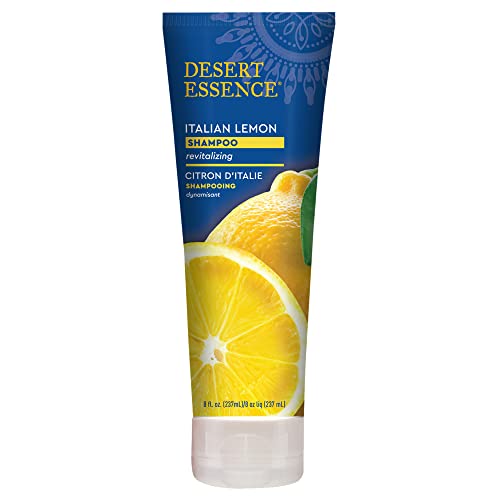 Desert Essence Italian Lemon Shampoo - Adds Volume, Shine & Strength - Certified Organic - 8 Fl Oz