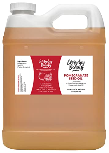 Pomegranate Seed Oil - 100% Pure Cold Pressed, Nourishing Moisturizer for Skin & Hair - 32oz