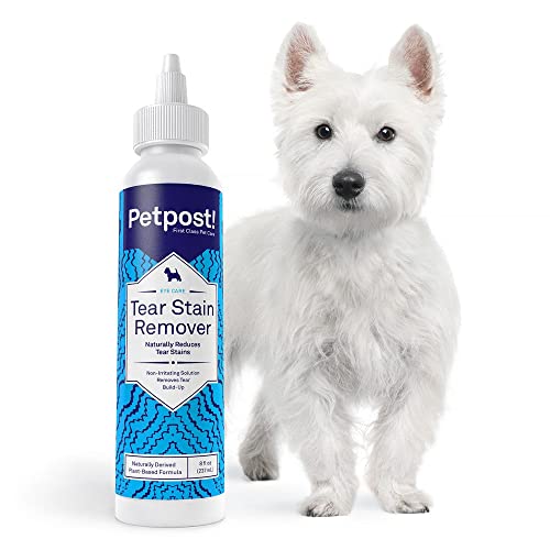 Petpost Tear Stain Remover for Dogs - Natural Formula with Coconut Oil, Chemical-Free - 8 oz