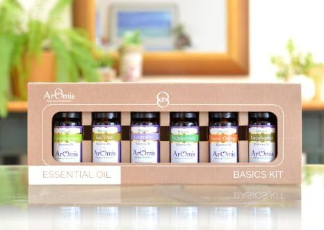 ArOmis Essential Oil Kit - 100% Pure Therapeutic Oils, 150 Micron Filtered for Nebulizers - 6 Pack