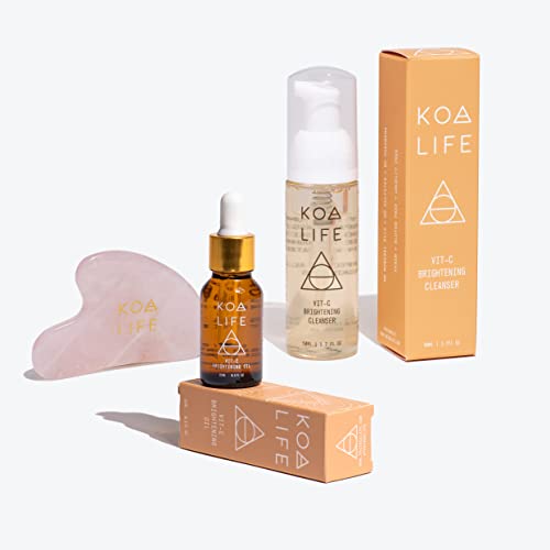 Vitamin C Skin Care Set - Brightening & Anti-Aging, Vegan & Cruelty-Free - 30ml Cleanser, 15ml Oil