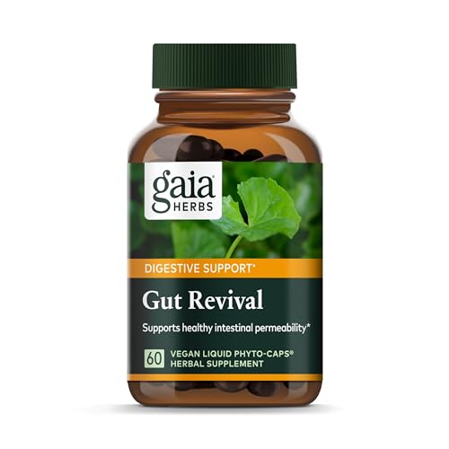 Gaia Herbs Gut Revival Digestive Enzyme Blend - Supports Healthy Digestion, Vegan - 60 Capsules
