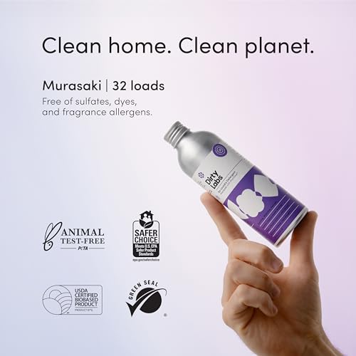 Dirty Labs Concentrated Laundry Detergent - Nontoxic, Biodegradable, 32 Loads, Signature & Murasaki