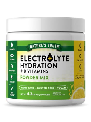 Nature's Truth Electrolytes Powder - Hydration Boost, Vegan, Non-GMO, Lemon Flavor - 30 Packets