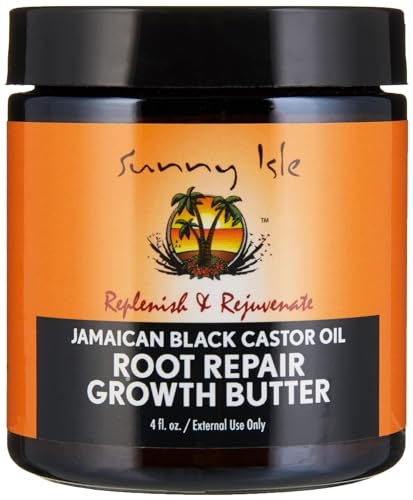 Sunny Isle Jamaican Black Castor Oil Treatment - Restores Damaged Hair, Nourishes Scalp - 4oz
