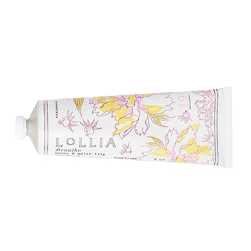 LOLLIA Hand Cream - Moisturizing Floral Peony & White Lily, Quick-Absorbing, 4 oz