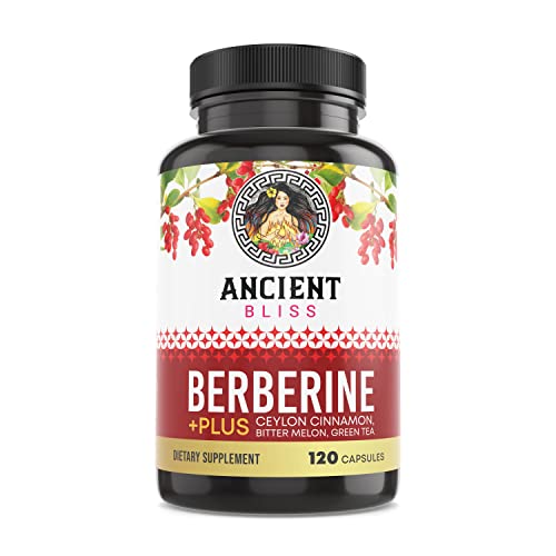Ancient Bliss Berberine HCL Supplement - Supports Glucose Metabolism, 120 Capsules