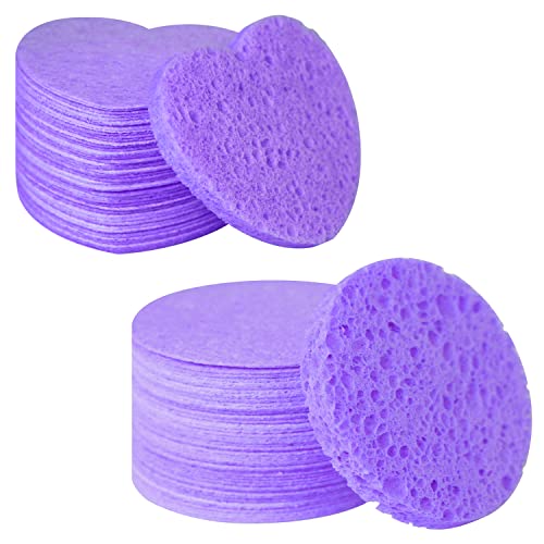 Spunspon Facial Sponge Set - Gentle Cleansing & Exfoliation, Natural Cellulose - 100 Count