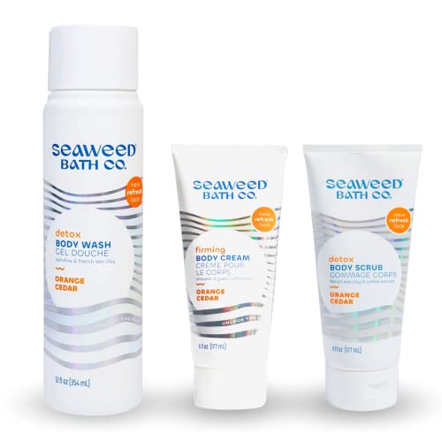 Seaweed Bath Co. Bath & Body Gift Set - Moisturizing Trio with Nutrient-Rich Seaweed - 12oz, 6oz