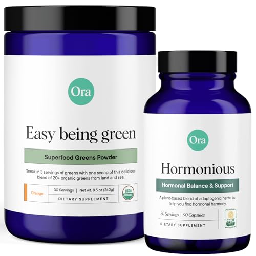 Ora Organic Hormone Balancing Supplement - Supports Mood, Energy, Skin Health, 30 Servings