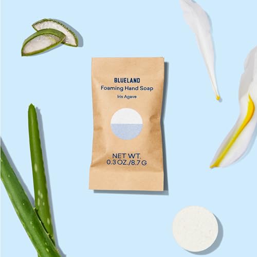 BLUELAND Foaming Hand Soap Tablets - Gentle Plant-Based Formula, Hypoallergenic - 10 Pack Tablets