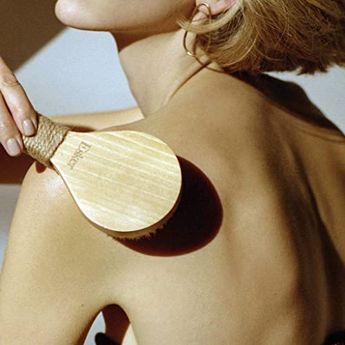 ESKER Body Brush - Enhances Circulation, Gentle Exfoliation, Natural Wood, Vegan - Soft Bristles