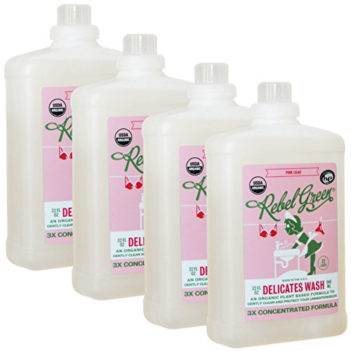 Rebel Green Concentrated Laundry Detergent - Organic, Allergen-Free, Pink Lilac Scent - 128 Loads