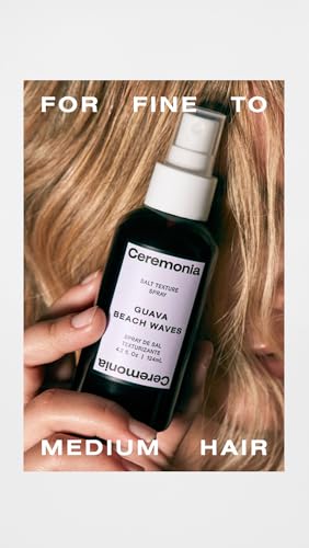 Ceremonia Guava Beach Waves Texture Spray - Adds Volume & UV Protection, 4.2 Fl Oz