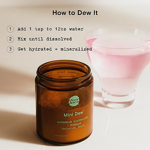 Moon Juice Hydration Powder - Electrolytes & Minerals for Brain Function, Watermelon - 30 Servings