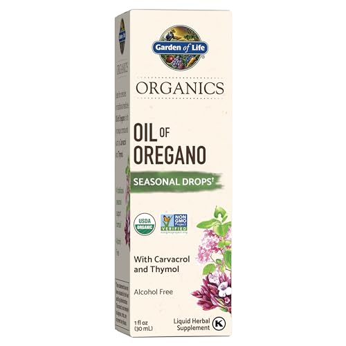 Garden of Life Organics Oil of Oregano Drops - Immune Support, Alcohol-Free, Organic - 1fl oz