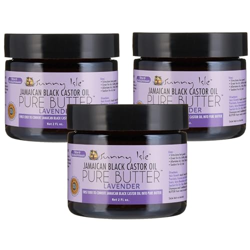 Sunny Isle Hair Treatment - Nourishing Lavender Butter for Hair & Skin, 100% Pure - 2oz (Pack of 3)