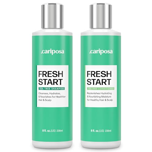 Cariposa Beauty Tea Tree Shampoo & Conditioner Set - Anti-Dandruff, Nourishing - 12oz Each