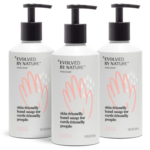 Evolved By Nature Liquid Hand Soap - Hydrating, Hypoallergenic, Biodegradable - 12 Oz (Pack of 3)