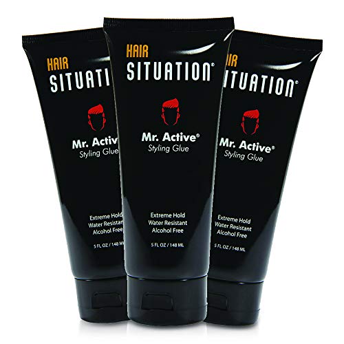 Hair Situation Mr. Active Styling Glue Hair Gel - Extreme Hold, Water Resistant, 3 Pack