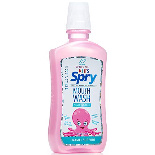 Spry Xylitol Mouthwash - Natural Bubble Gum Flavor, Enamel Support, Non-GMO - 16 fl oz