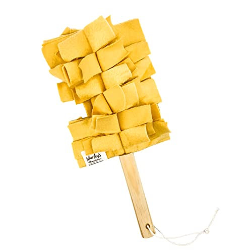 Marley's Monsters Washable Duster - Organic Cotton Head, Natural Wood Handle, Scratch Free