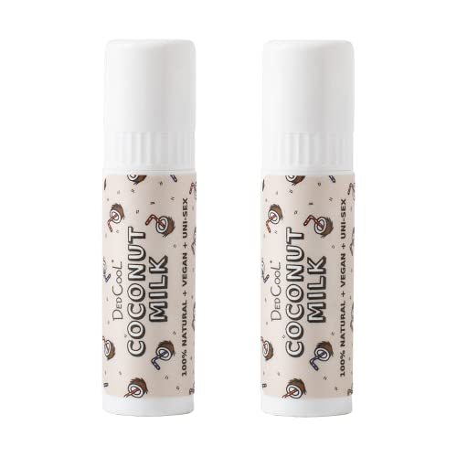DedCool Jumbo Vegan Lip Balm - Ultra Moisturizing, 100% Organic Coconut Flavor - 2 Pack