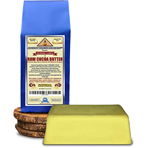 Ancient Health Remedies Body Butter - Nourishing Cocoa Butter for DIY Lip Balms & Moisture - 16oz