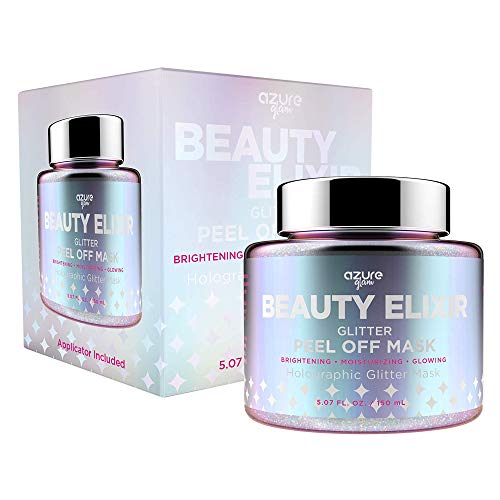 AZURE Beauty Elixir Holographic Peel Off Mask - Reduces Wrinkles & Acne Scars, 95% Natural - 150mL