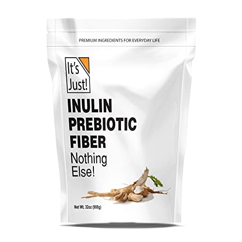 It's Just! Inulin Prebiotic Fiber Sweetener - Promotes Digestive Health, Blood Sugar Control - 2lb