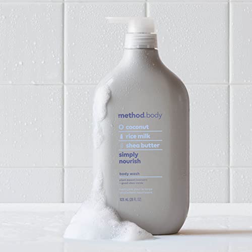 Method Body Wash - Nourishing Coconut & Rice Milk, Paraben-Free, Biodegradable - 28oz